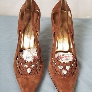 Brown suade heels
